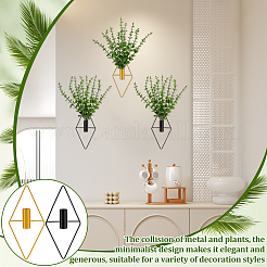 8 vase mural en fer en forme de losange&nbsp;AJEW-DR0002-97