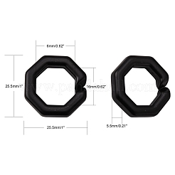 Undurchsichtige sprühlackierte Acrylverbindungsringe&nbsp;OACR-S021-26A-C01