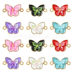 12 stücke 6 farben legierung emaille verbinder charms&nbsp;ENAM-YW0008-53