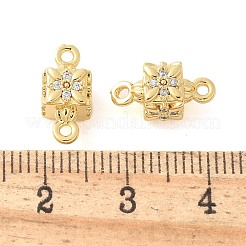 Verbindungsanhänger aus Messing mit Mikropavé-Zirkonia&nbsp;KK-U056-18G