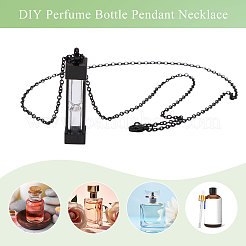 Collier pendentif en forme de sablier rectangulaire en verre pour animal de compagnie&nbsp;NJEW-CA0001-27EB