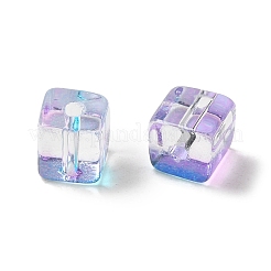 Perles de verre transparentes deux tons&nbsp;X1-GLAA-NH0001-03F
