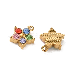 Acero inoxidable 304 con colgantes de rhinestone.&nbsp;SA-CBA49D2-08G-01