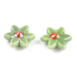 Colliers de perles en porcelaine émaillée&nbsp;PORC-N008-10D
