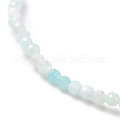 Bracciale elasticizzato con perline in amazzonite naturale&nbsp;BJEW-JB08484-03