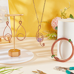 Alambre de joyería de latón de 2 capa&nbsp;KK-WH0084-26B