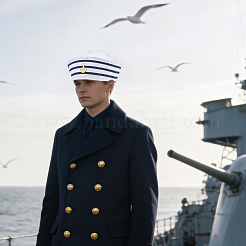 Cappello da marinaio in poliestere&nbsp;AJEW-WH20070-248D