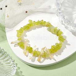 Stretch-Armbänder aus Perlen mit natürlichen Jadesplittern&nbsp;BJEW-TA00494-02