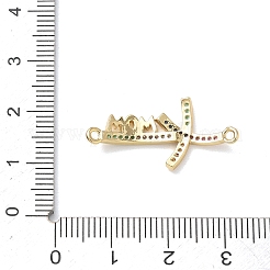 Muttertags-Glieder aus Messing mit Mikropavé-Fassung aus Zirkonia&nbsp;LS-KK-T084-03A-G
