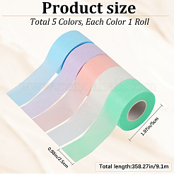 5 Rolle 5 Farben Vliesstoffe Klebeband für Wimpernverlängerungen&nbsp;AJEW-GF0010-52