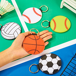 5 Stile Sport Thema PU-Leder Schlüsselanhänger&nbsp;SJEW-TA0001-06