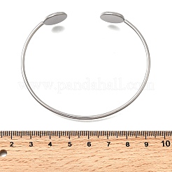 Armreifrohlinge aus Edelstahl 304 mit flachen&nbsp;STAS-D381-01A-P