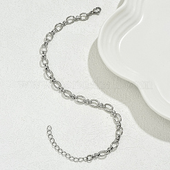 201 Fußkettchen aus ovalem Edelstahlring mit Gliederkette für Damen und Herren&nbsp;RL5795-2