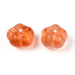 Cuentas de flores de vidrio transparente&nbsp;GLAA-T030-04E