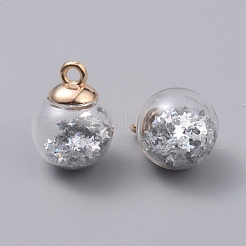 Pendenti a sfera in vetro trasparente&nbsp;GLAA-TAC0002-I13