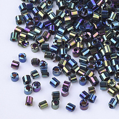 GlasZylinderförmigperlen galvanisieren&nbsp;SEED-Q036-01A-B02