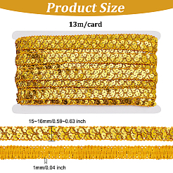 Perline elastiche in paillettes di plastica e poliestere&nbsp;OCOR-WH0082-04B