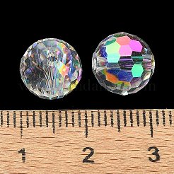 Halb regenbogenplattierte Glasperlen&nbsp;X-EGLA-P059-02B-HR02