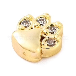 Cabochon in ottone placcato a cremagliera con micro pavè di zirconi trasparenti&nbsp;KK-F874-02G-05