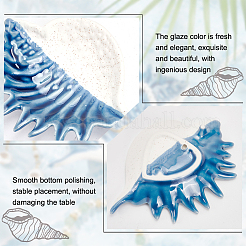 Muschelförmige Keramik-Schmuckteller&nbsp;AJEW-WH0083-92A