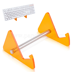 Présentoirs à clavier en acrylique à 1 niveau avec supports en fer plaqué platine&nbsp;ODIS-WH20015-06C-03