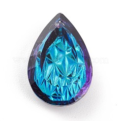 Geprägte Glas Strass Anhänger&nbsp;GLAA-J101-05B-001BB