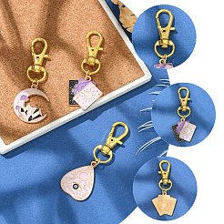 3pcs décorations de pendentif en alliage d'émail&nbsp;HJEW-YW00205