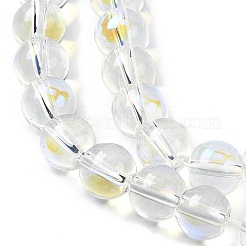 Chapelets de perles en verre électroplaqué&nbsp;EGLA-Q062-8mm-A08