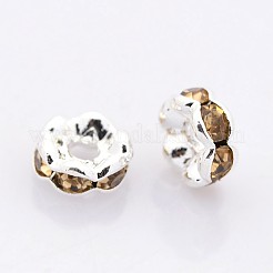 Perline distanziatori strass in ottone&nbsp;RB-A014-L5mm-14S-NF