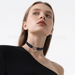 5 stücke 5 arten legierung anhänger imitation leder schnur schicht halsketten&nbsp;NJEW-CL0005-15