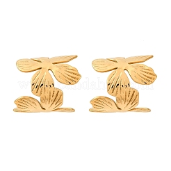 Boucles d'oreilles à tige en acier inoxydable 304 en forme de C pour femme&nbsp;EJEW-A131-01C-G