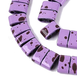 Brins de perles d'hématite synthétique non magnétique peintes à la bombe&nbsp;G-T124-02H-1