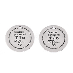 Pendentifs en acier inoxydable 201 anti-ternissement&nbsp;LS-STAS-T064-38P-19