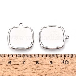 Cabochon-Fassungen für Anhänger aus Edelstahl 304&nbsp;STAS-T067-14P