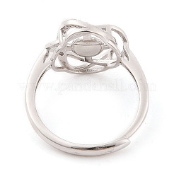 925 Ringfassung aus Sterlingsilber mit Mikropavé und Zirkonia-Design und Perlensitz&nbsp;STER-B003-14P