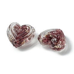 Perline luminose fatte a mano con sabbia dorata&nbsp;FOIL-B001-01C