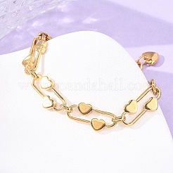 Pulseras de cadena de acero inoxidable 304&nbsp;BJEW-P379-01G