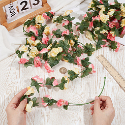 Kunststoff künstliche Rose Rattan&nbsp;DIY-WH20062-112A