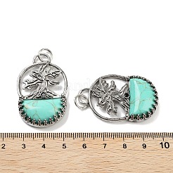Pendentifs de sac turquoise synthétique&nbsp;G-Q163-06AS-01