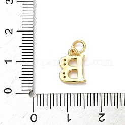 Breloques en laiton avec zircone cubique de micro pave&nbsp;KK-I382-03G-B