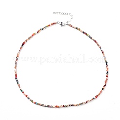 Facettierte Glasperlenhalsketten&nbsp;NJEW-JN02553