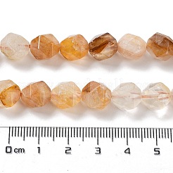 Natürlicher gelber hämatoider Quarz/goldene Heilerquarz-Perlenstränge&nbsp;G-G030-A01-02