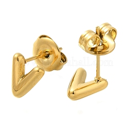 Pendientes de botón de acero inoxidable 304&nbsp;EJEW-I316-01G-V