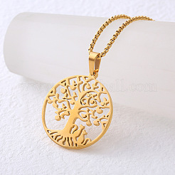 Amie lunbi hohlen Baum des Lebens Halskette Weisheit Anhänger Halsband Kette Schmuck&nbsp;RV6661-2