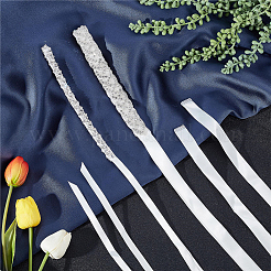 2 cintura da sposa in 2 stili con strass di cristallo e poliestere&nbsp;AJEW-CP0001-75