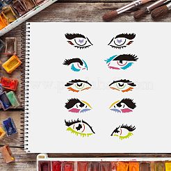 Grands modèles de pochoirs de peinture de dessin réutilisables en plastique&nbsp;DIY-WH0202-095