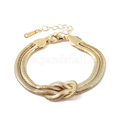 Bracelets en chaîne serpent en fer pour femmes&nbsp;BJEW-G744-01G-1