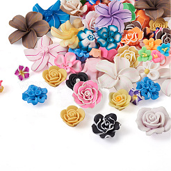 50 pz 5 stili fatti a mano in argilla polimerica 3d fiore plumeria perline&nbsp;CLAY-TA0001-14