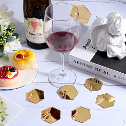 Dijes de espejo acrílico para copas de vino&nbsp;AJEW-SC0002-53C-01