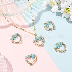 Alliage d'émail avec pendentifs en strass&nbsp;FIND-FZC0005-007KCG-03